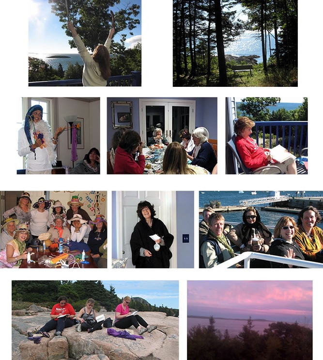 Photos of the Women on the Writing Retreat in Bar Harbor, Me.